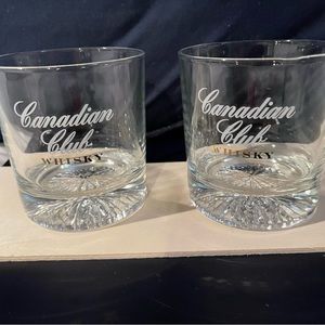 Canadian Club crystal glasses.